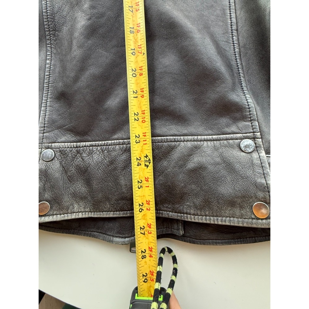 ALLSaints Women's Small Billie Relaxed Fit Mid Leather Biker Jacket $700 EUC - Picture 9 of 16